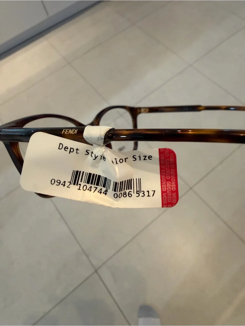 Fendi FF 0466/G Tortoise Cat-Eye Eyeglasses NWT